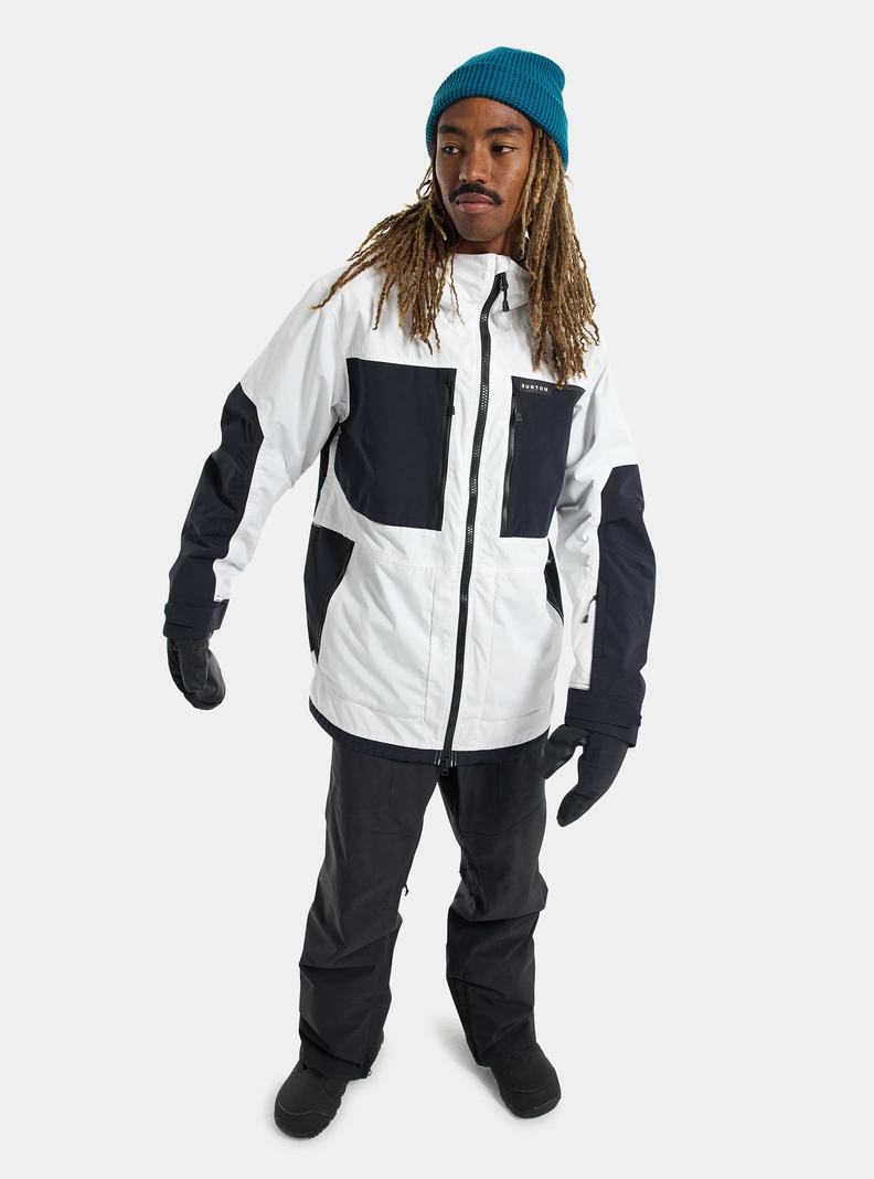 Veste Snowboard Burton Frostner 2L  Blanche Noir Homme | PNS-5130527