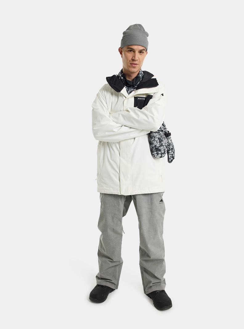 Veste Snowboard Burton Powline GORE-TEX 2L  Blanche Noir Homme | HGA-6527675