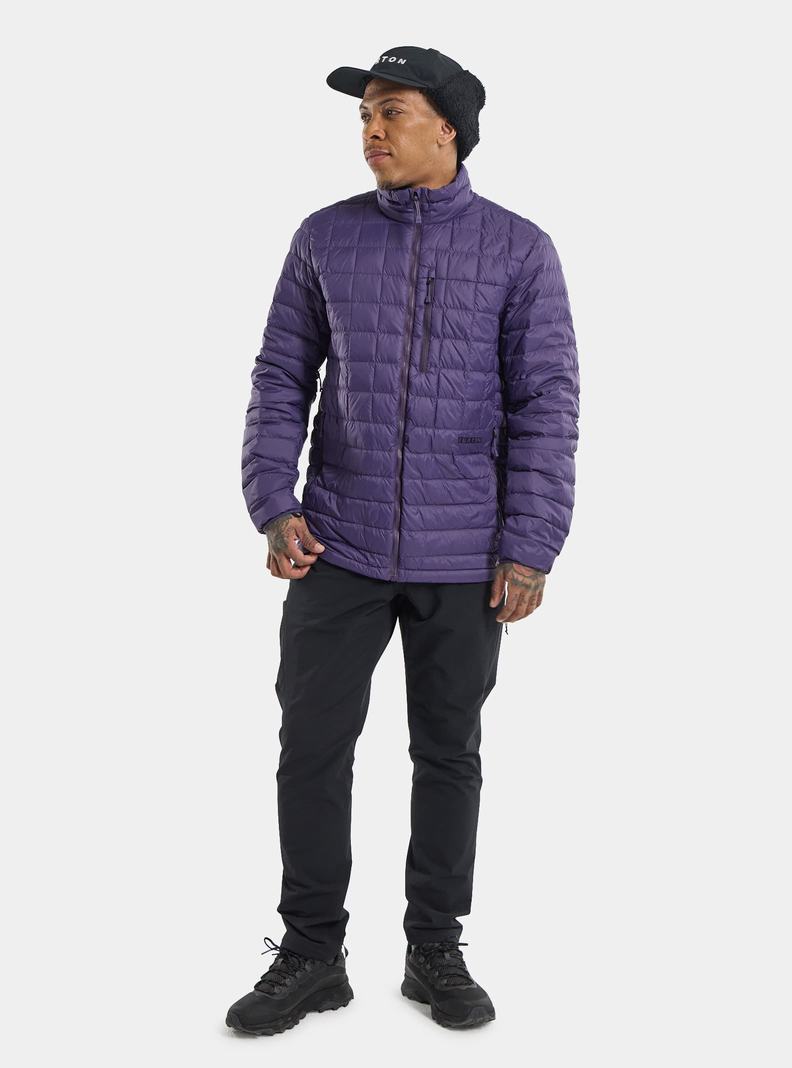 Veste Snowboard Burton Mid-Heat Down  Violette Homme | YRQ-3074958