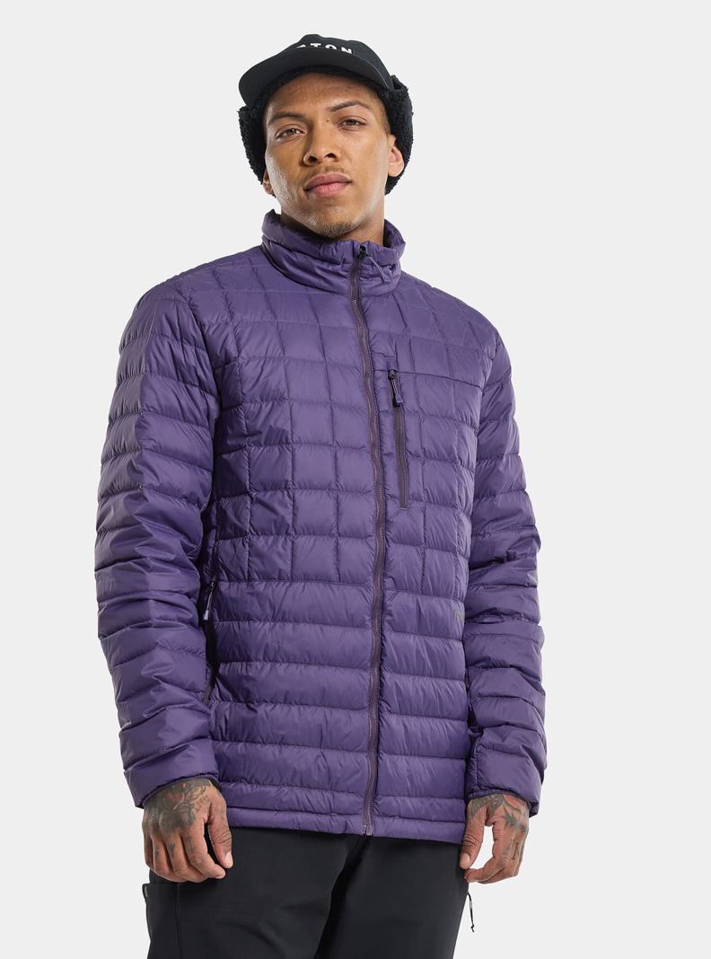 Veste Snowboard Burton Mid-Heat Down  Violette Homme | YRQ-3074958