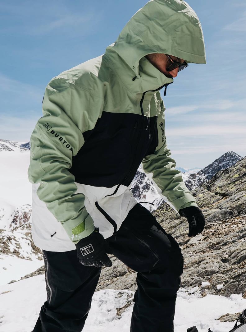 Veste Snowboard Burton [ak] Swash GORE?TEX 2L  Vert Blanche Noir Homme | OEZ-0483597