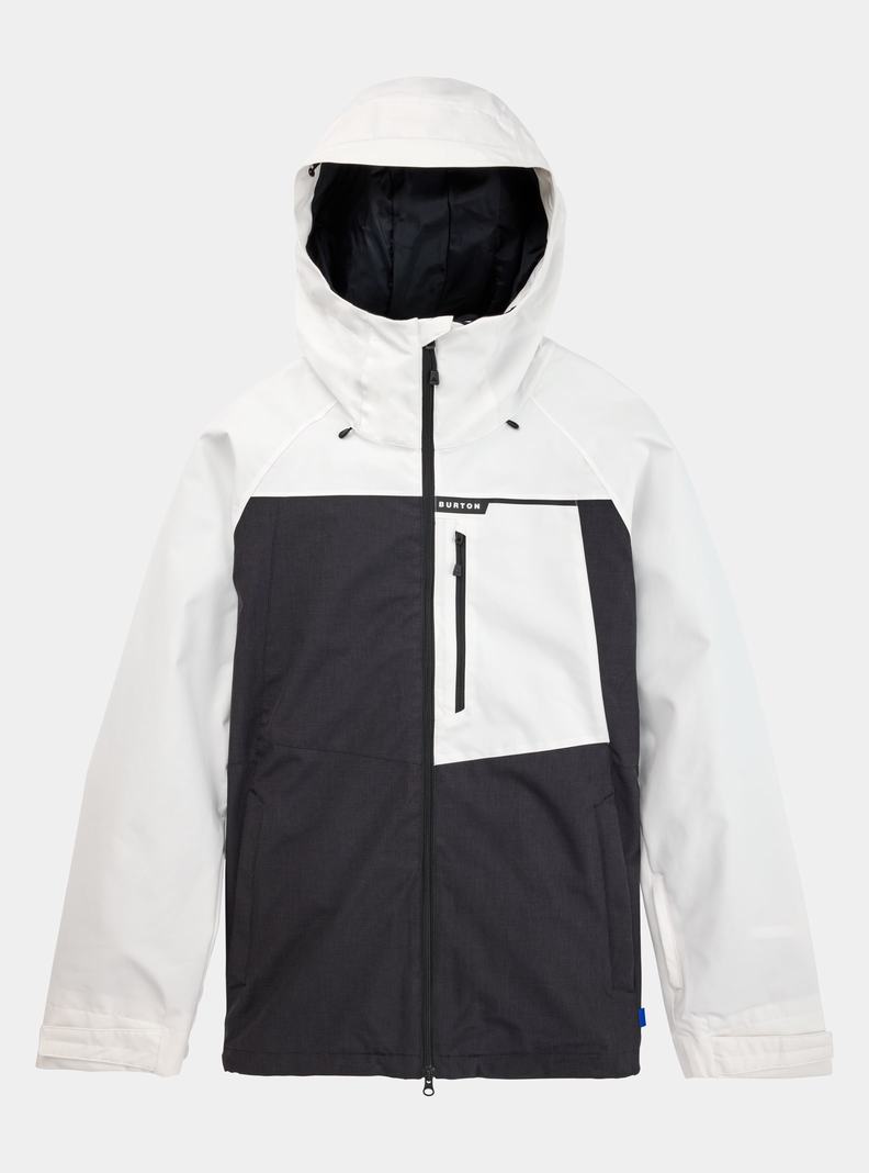 Veste Snowboard Burton Lodgepole 2L  Blanche Noir Homme | BLE-8368119