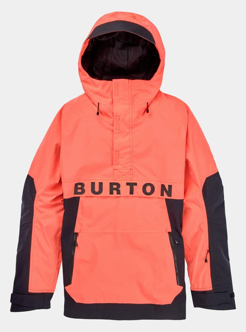 Veste Snowboard Burton Frostner 2L Anorak  Orange Noir Homme | BWI-9109109