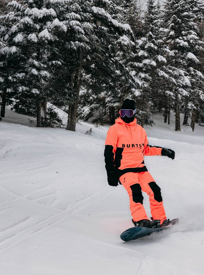 Veste Snowboard Burton Frostner 2L Anorak  Orange Noir Homme | BWI-9109109