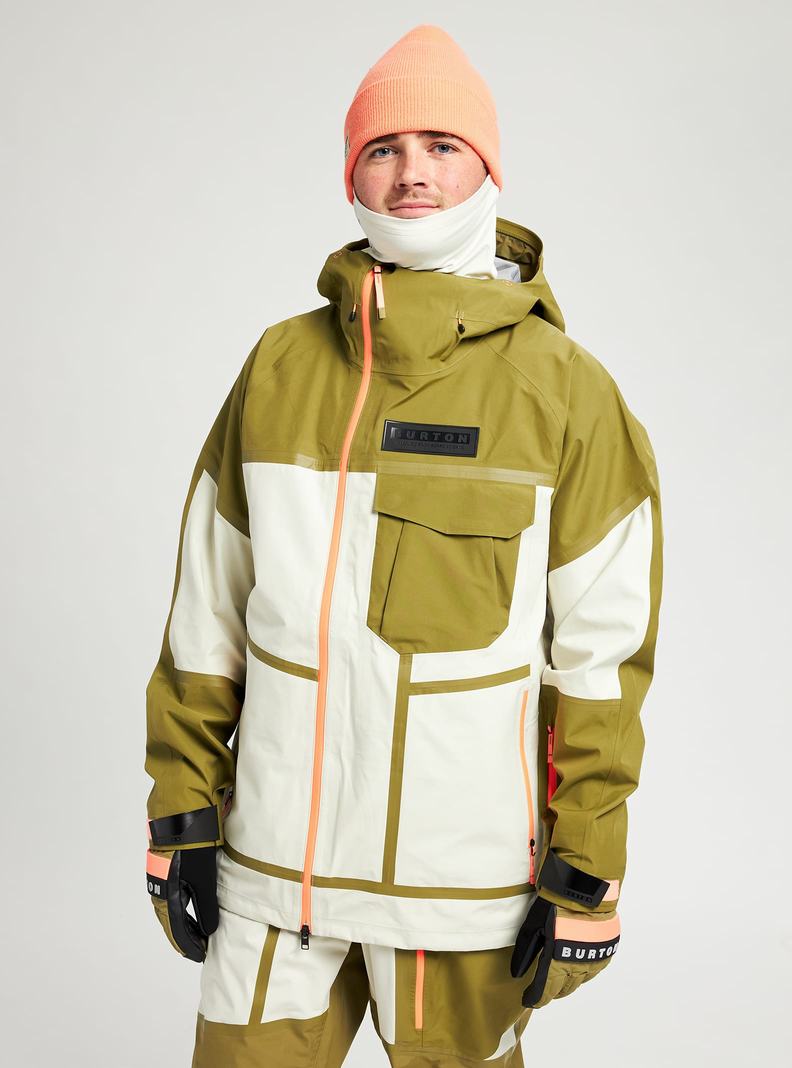 Veste Snowboard Burton GORE-TEX 3L Breaker  Vert Olive Argent Vert Homme | AWK-8998279