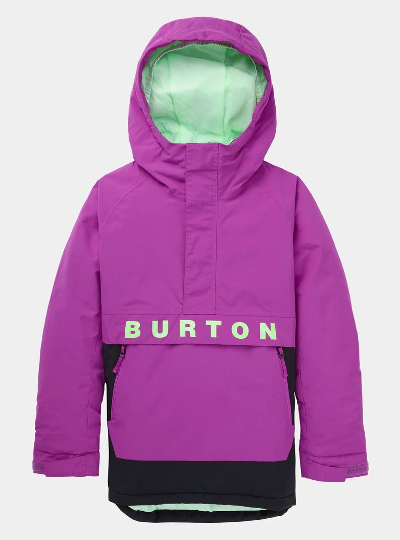 Veste Snowboard Burton Frostner 2L Anorak  Violette Noir Enfant | JCD-1649978