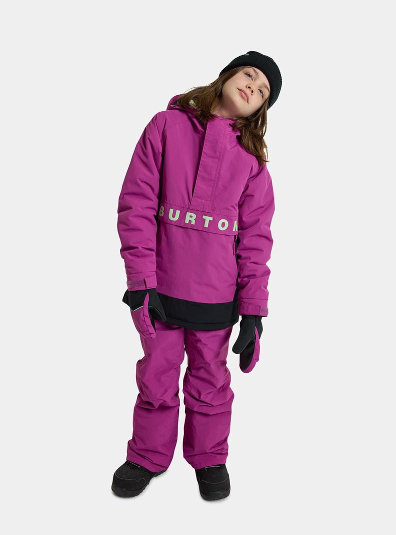 Veste Snowboard Burton Frostner 2L Anorak  Violette Noir Enfant | JCD-1649978