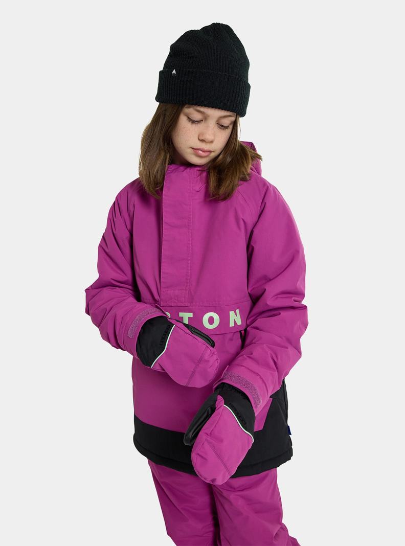 Veste Snowboard Burton Frostner 2L Anorak  Violette Noir Enfant | JCD-1649978