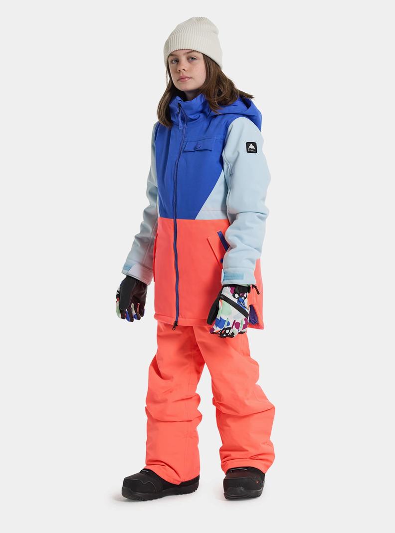 Veste Snowboard Burton Khione 2L  Bleu Orange Enfant | HAE-0216323