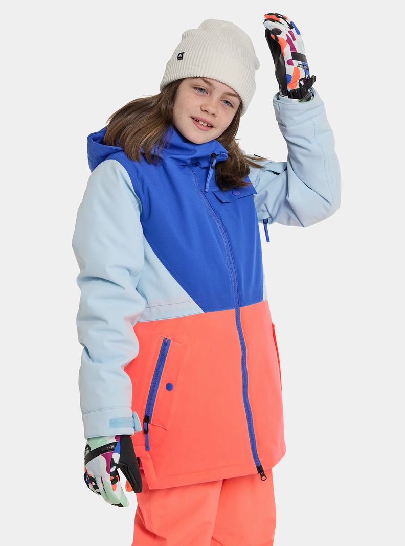 Veste Snowboard Burton Khione 2L  Bleu Orange Enfant | HAE-0216323