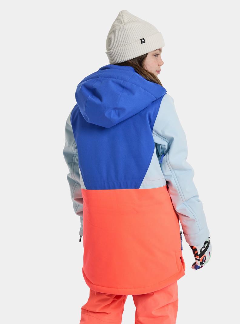 Veste Snowboard Burton Khione 2L  Bleu Orange Enfant | HAE-0216323