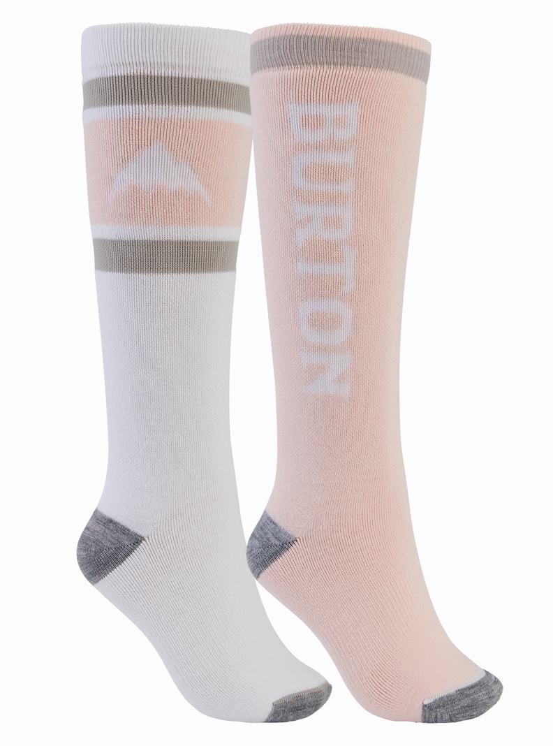 Chaussettes Burton Weekend Midweight (2 Pack)  Blanche Rose Femme | KTA-5788770